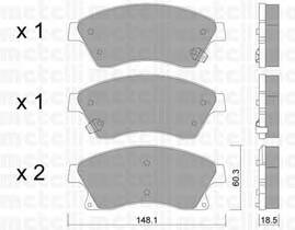 METELLI 22-0838-0 Комплект тормозных колодок,