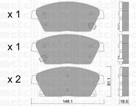 METELLI 22-0839-0 Комплект тормозных колодок,