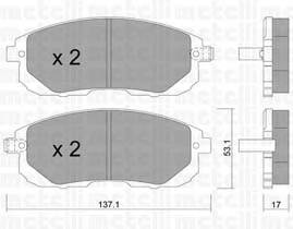 METELLI 22-0876-1 Комплект тормозных колодок,