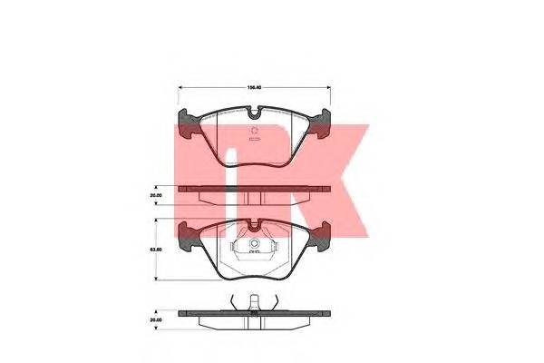 NK 221508 Комплект тормозных колодок,