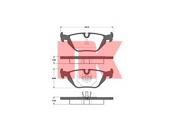 NK 221516 Комплект тормозных колодок,