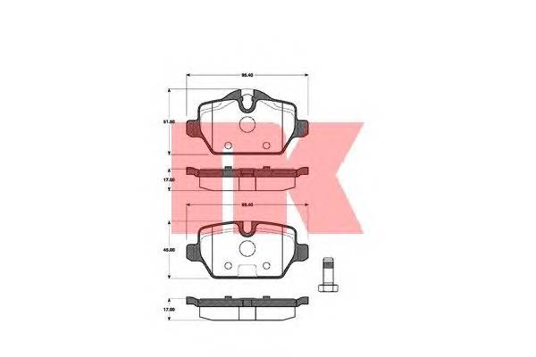 NK 221530 Комплект тормозных колодок,