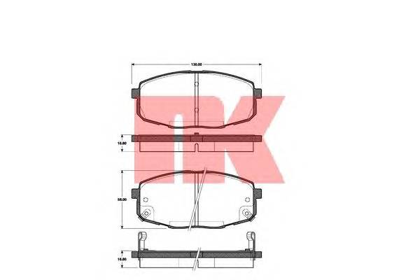 NK 223506 Комплект тормозных колодок,