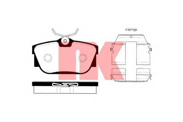 NK 224752 Комплект гальмівних колодок,