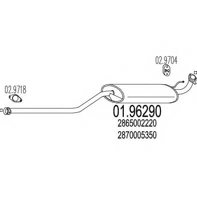 MTS 01.96290 Глушник вихлопних газів