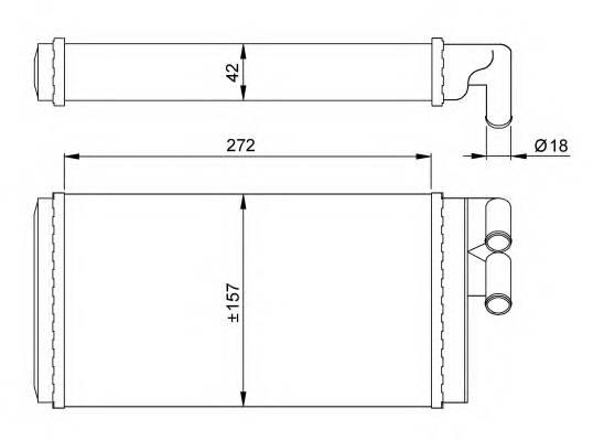 NRF 50602 Теплообменник, отопление салона