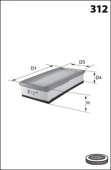 MECAFILTER ELP9108 Воздушный фильтр