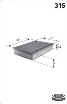 MECAFILTER ELP9159 Повітряний фільтр