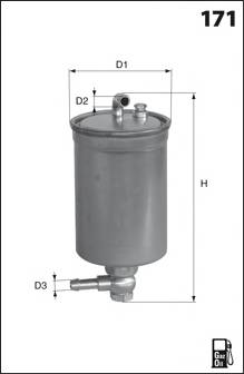 MECAFILTER ELG5338 Топливный фильтр