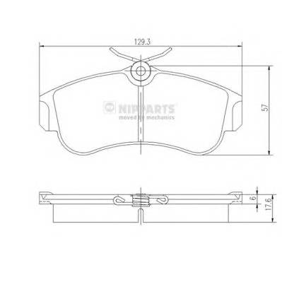 NIPPARTS J3601051 Комплект тормозных колодок,