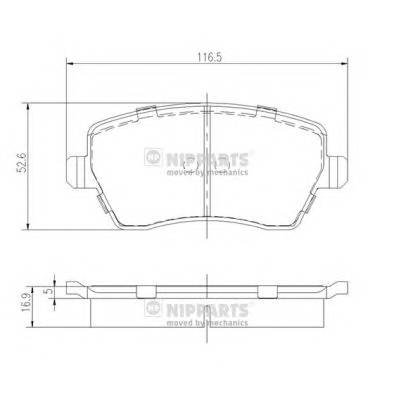 NIPPARTS J3601085 Комплект гальмівних колодок,