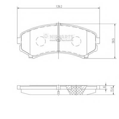 NIPPARTS J3605039 Комплект гальмівних колодок,