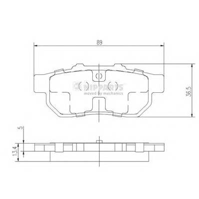 NIPPARTS J3614007 Комплект гальмівних колодок,