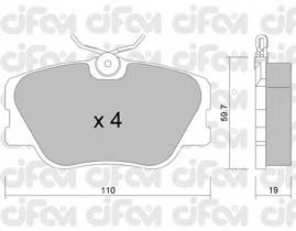 CIFAM 822-061-0 Комплект тормозных колодок,