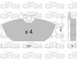 CIFAM 822-142-2 Комплект гальмівних колодок,