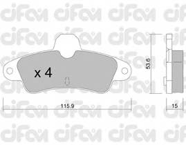 CIFAM 822-143-0 Комплект тормозных колодок,