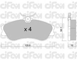 CIFAM 822-217-1 Комплект тормозных колодок,