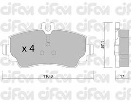 CIFAM 822-310-0 Комплект тормозных колодок,