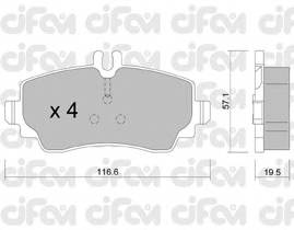 CIFAM 822-310-1 Комплект тормозных колодок,