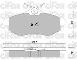 CIFAM 822-328-0 Комплект гальмівних колодок,