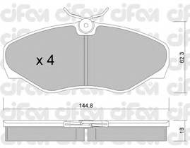 CIFAM 822-338-2 Комплект гальмівних колодок,