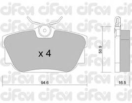 CIFAM 822-346-0 Комплект тормозных колодок,