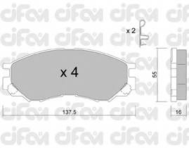 CIFAM 822-401-0 Комплект тормозных колодок,