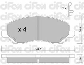 CIFAM 822-481-0 Комплект тормозных колодок,