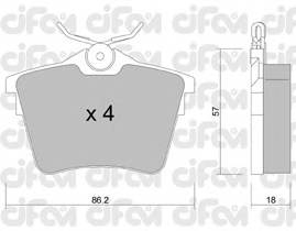 CIFAM 822-602-0 Комплект гальмівних колодок,