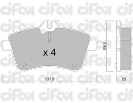 CIFAM 822-647-0 Комплект тормозных колодок,