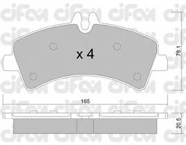 CIFAM 822-674-0 Комплект гальмівних колодок,