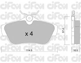 CIFAM 822-712-0 Комплект гальмівних колодок,