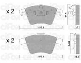 CIFAM 822-552-3 Комплект тормозных колодок,