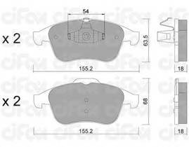 CIFAM 822-803-2 Комплект тормозных колодок,