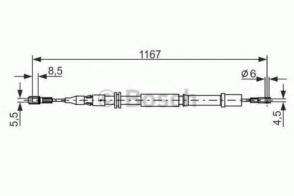 BOSCH 1 987 477 199 Трос, стоянкова гальмівна