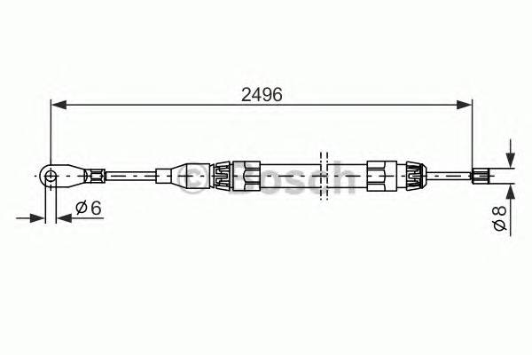 BOSCH 1 987 477 306 Трос, стоянкова гальмівна