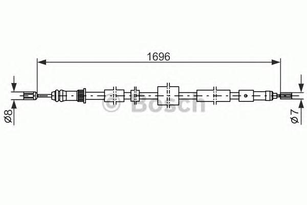 BOSCH 1 987 477 431 Трос, стояночная тормозная