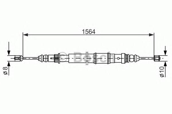 BOSCH 1 987 477 471 Трос, стоянкова гальмівна