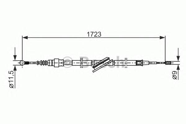 BOSCH 1 987 477 686 Трос, стоянкова гальмівна