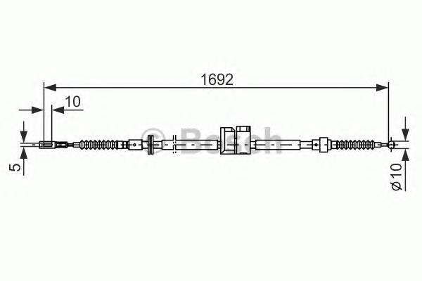 BOSCH 1 987 477 813 Трос, стоянкова гальмівна