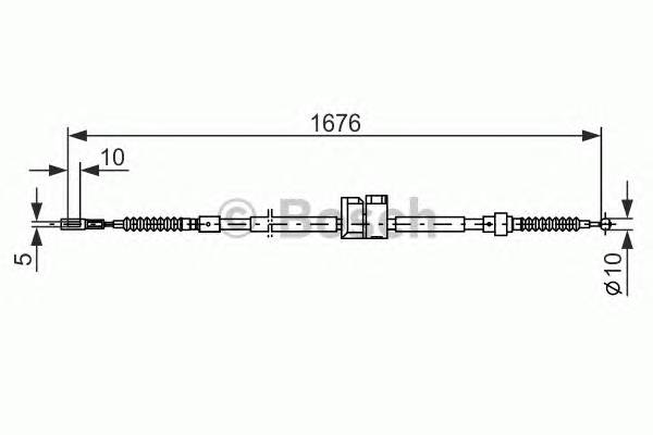 BOSCH 1 987 477 815 Трос, стоянкова гальмівна