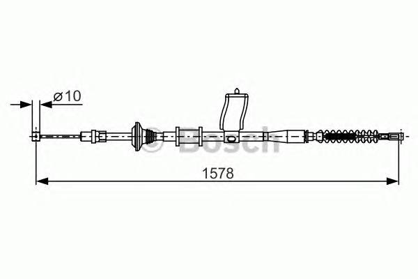 BOSCH 1 987 482 173 Трос, стоянкова гальмівна