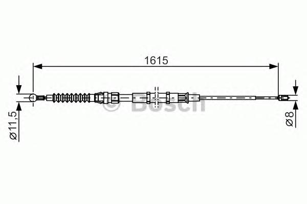 BOSCH 1 987 482 328 Трос, стоянкова гальмівна