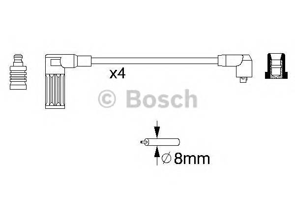 BOSCH 0 986 356 717 Комплект проводов зажигания