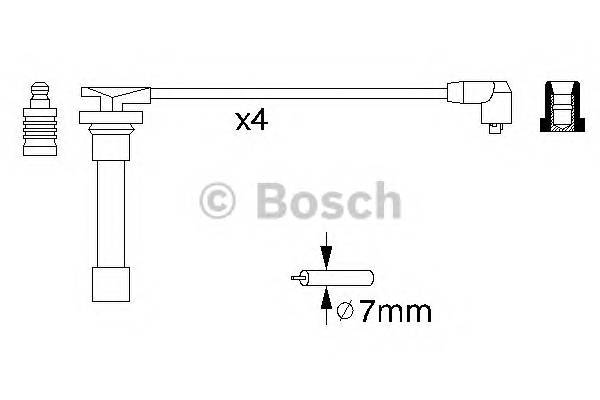 BOSCH 0 986 356 721 Комплект проводов зажигания