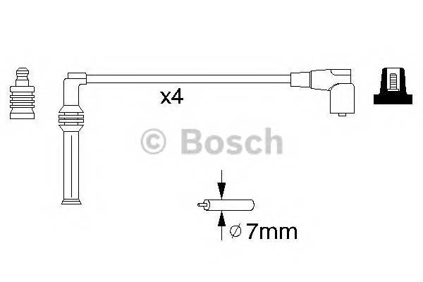 BOSCH 0 986 356 778 Комплект проводов зажигания