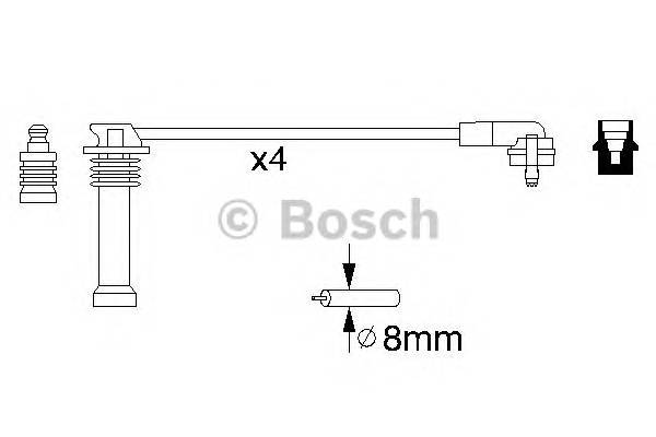 BOSCH 0 986 356 805 Комплект дротів запалювання