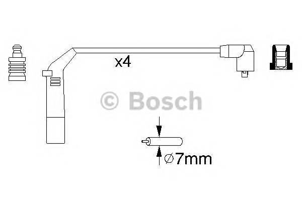 BOSCH 0 986 356 898 Комплект дротів запалювання