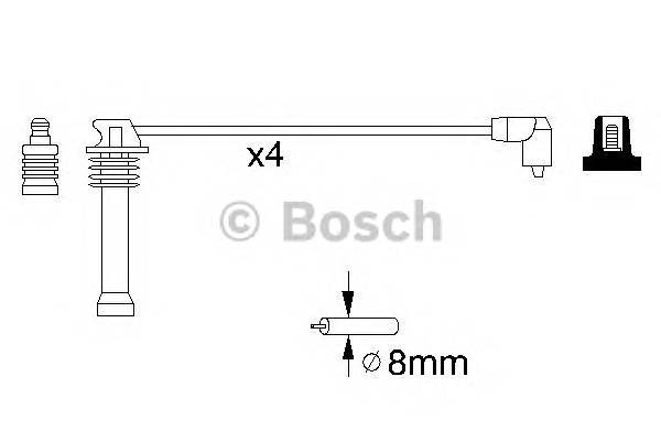 BOSCH 0 986 357 141 Комплект дротів запалювання