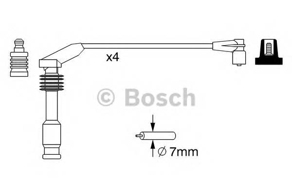 BOSCH 0 986 357 226 Комплект дротів запалювання